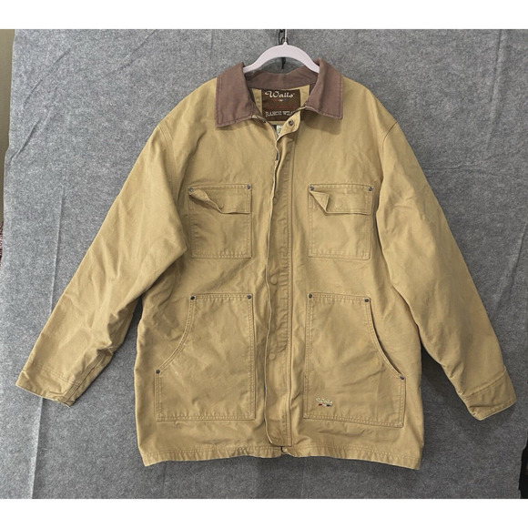 Walls Ranch Wear Barn Jacket Mens Sz XLT Beige Brown Pockets VTG -‎ SEE NOTES - Picture 1 of 11